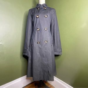 Banana republic grey trench coat L tall